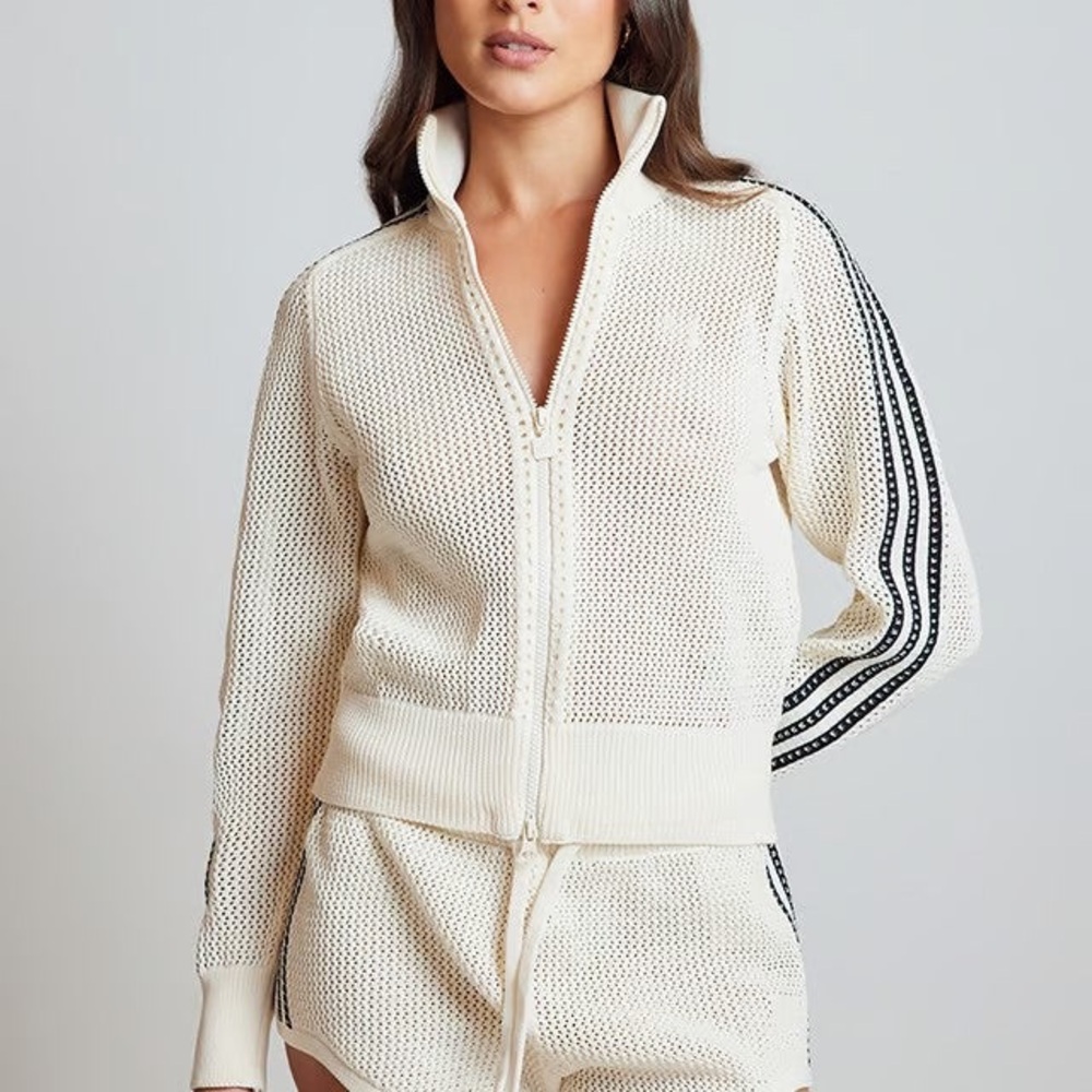 AdiAir Cream Mesh Zip-Up Jacket and Shorts Set (think it’s knock off Addias)